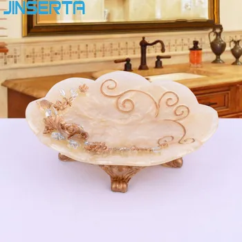 

JINSERTA Resin Soap Box Bathroom Soap Plate Handmade Home Hotel Restaurant Soap Dish Drain Plate Unique Box