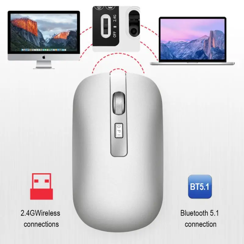Bluetooth-мышь M50 Беспроводная перезаряжаемая 2 4 ГГц два режима | Компьютеры и офис