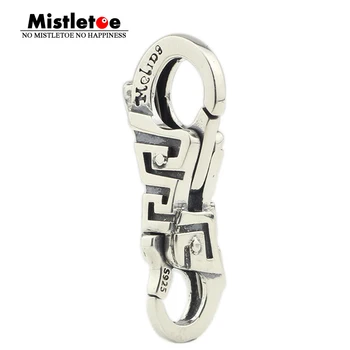 

Mistletoe S925 Sterling Silver Fret Lock Lobster Clasp Fit European Troll Bracelet Jewelry