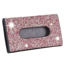 Автомобильная коробка для салфеток прямоугольный держатель для салфеток авто аксессуары для интерьера Блестящая декоративная ткань чехол