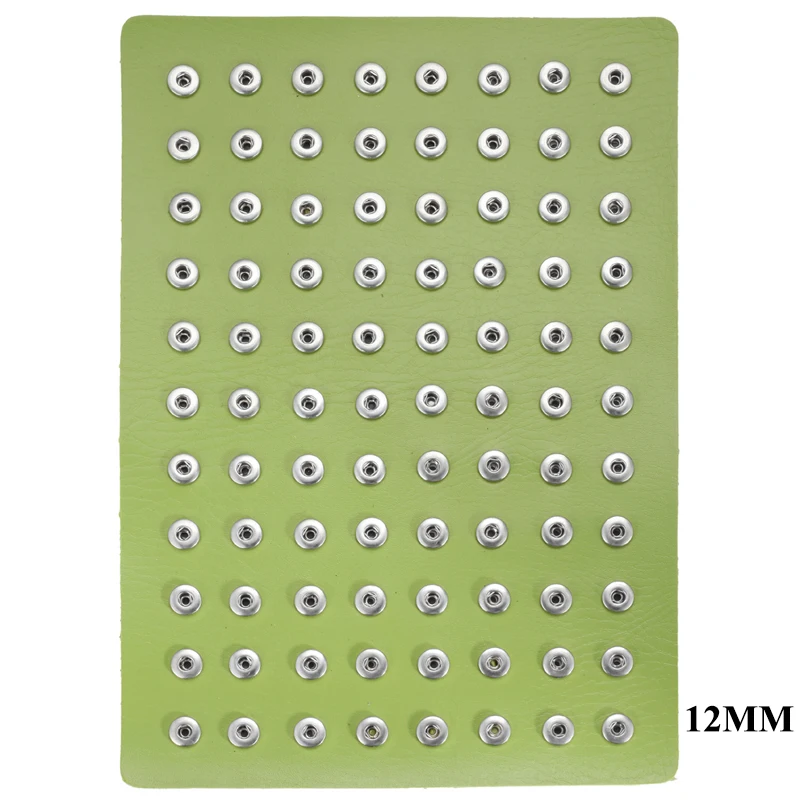 Fit 12mm Snaps Оснастки ювелирные изделия стенд держатель подходит 60 шт 12 мм и 18 мм Металлические стеклянные пуговицы ювелирные изделия кожа мягкий дисплей стенд - Окраска металла: Fit 12mm Snaps