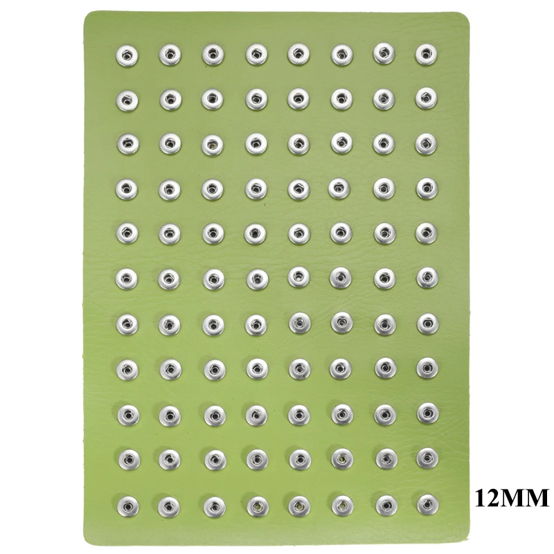 Оснастки ювелирные изделия стенд держатель подходит 60 шт 12 мм и 18 мм Металлические стеклянные пуговицы ювелирные изделия кожа мягкий дисплей стенд - Окраска металла: Fit 12mm Snaps