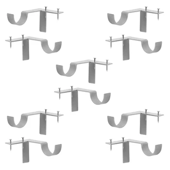 

10pcs Single Curtain Rod Holder Bracket Into Window Frame Curtain Rod Brackets