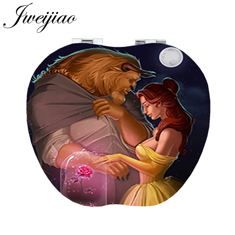 JWEIJIAO для принца и принцессы в форме яблока moive макияж зеркала прекрасный мультфильм фильм 1X/2X увеличительное компактное зеркало C441 - Цвет: CT11 17