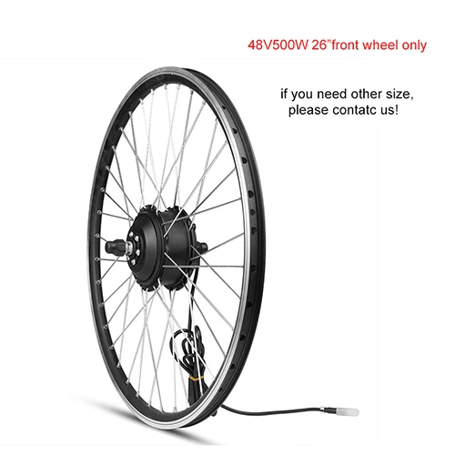 F-48V500W-Wheel ONLY Комплект для переоборудования электрического велосипеда 1500 Вт Мотор колеса 48 в 500 Вт 1000 Вт Ebike комплект передняя/Задняя Ступица двигателя 350 Вт 36 В E велосипед мотор 26 дюймов LCD3 - Цвет: F-48V500W-Wheel ONLY