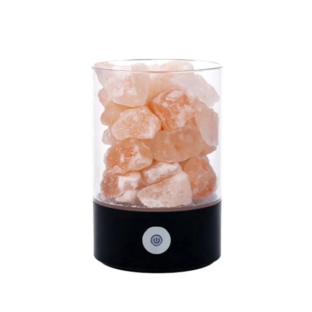 

Natural Rock Lamp USB Rechargeable Crystal Salt Light Air Purifier Home Decor Small Night Light Eye Care Ionizer Light