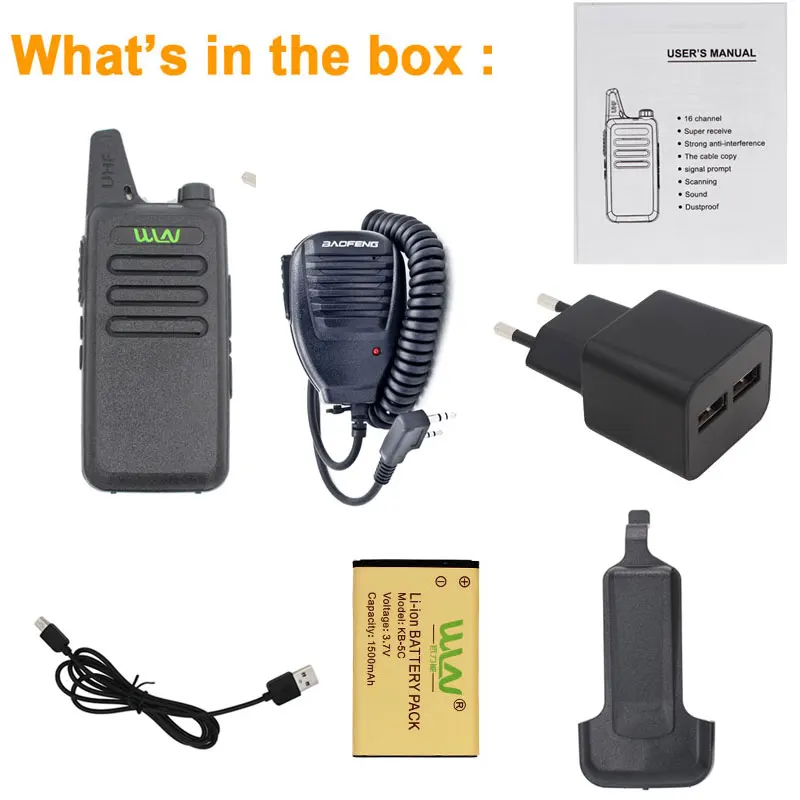 1PSAnd microphone WLN KD-C1 мини иди и болтай Walkie Talkie UHF приемно-передающая радиоустановка 5 Вт мини Портативный 2 Way Радио УВЧ 400-470Mh радио иди и болтай Walkie Talkie - Цвет: 1PSAnd microphone