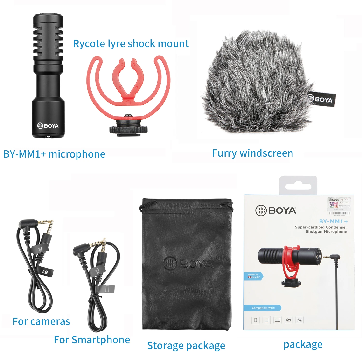 BOYA Professional Shotgun Condenser Microphone BY-MM1+ Mini