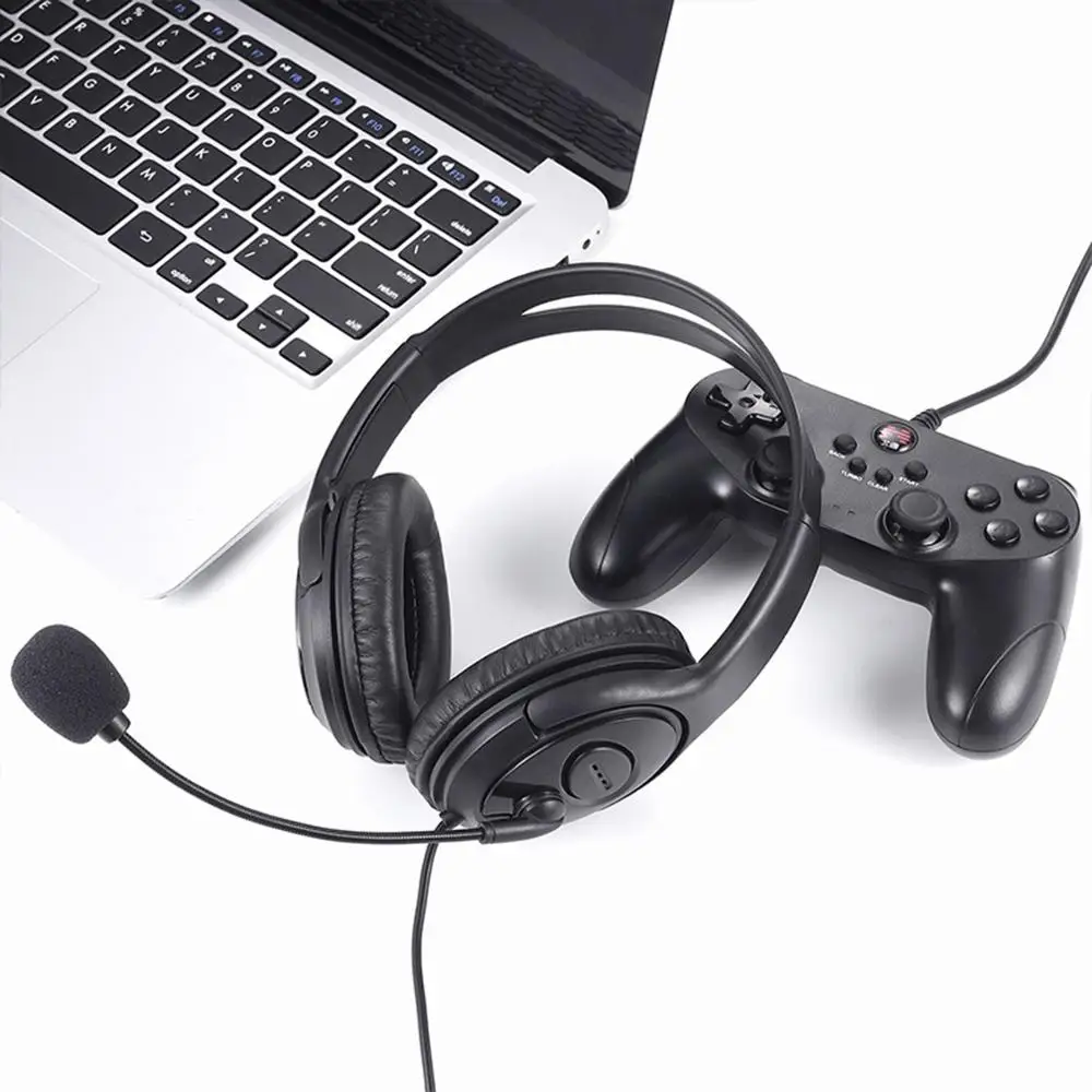 

Telephone Traffic Headset USB Wired Noise Cancelling Headset Gaming Computer Learning Headphone With Adjustable Microphone Volum