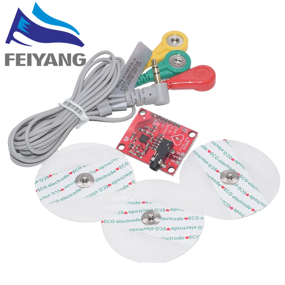 

10PCS New AD8232 Ecg module AD8232 ecg measurement pulse heart ecg monitoring sensor module kit Diy