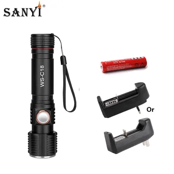 

3 Modes XML T6 LED Tactical Flashlight Handheld 18650 Torch Portable Lantern Water Resistant for Emergency Outdoor Activity