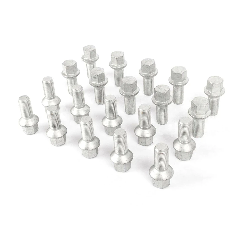 20Pcs Wheel Lug Bolts Nuts 0009904907 for Mercedes W163 W164 W211 W212 W219 R320Nuts & Bolts