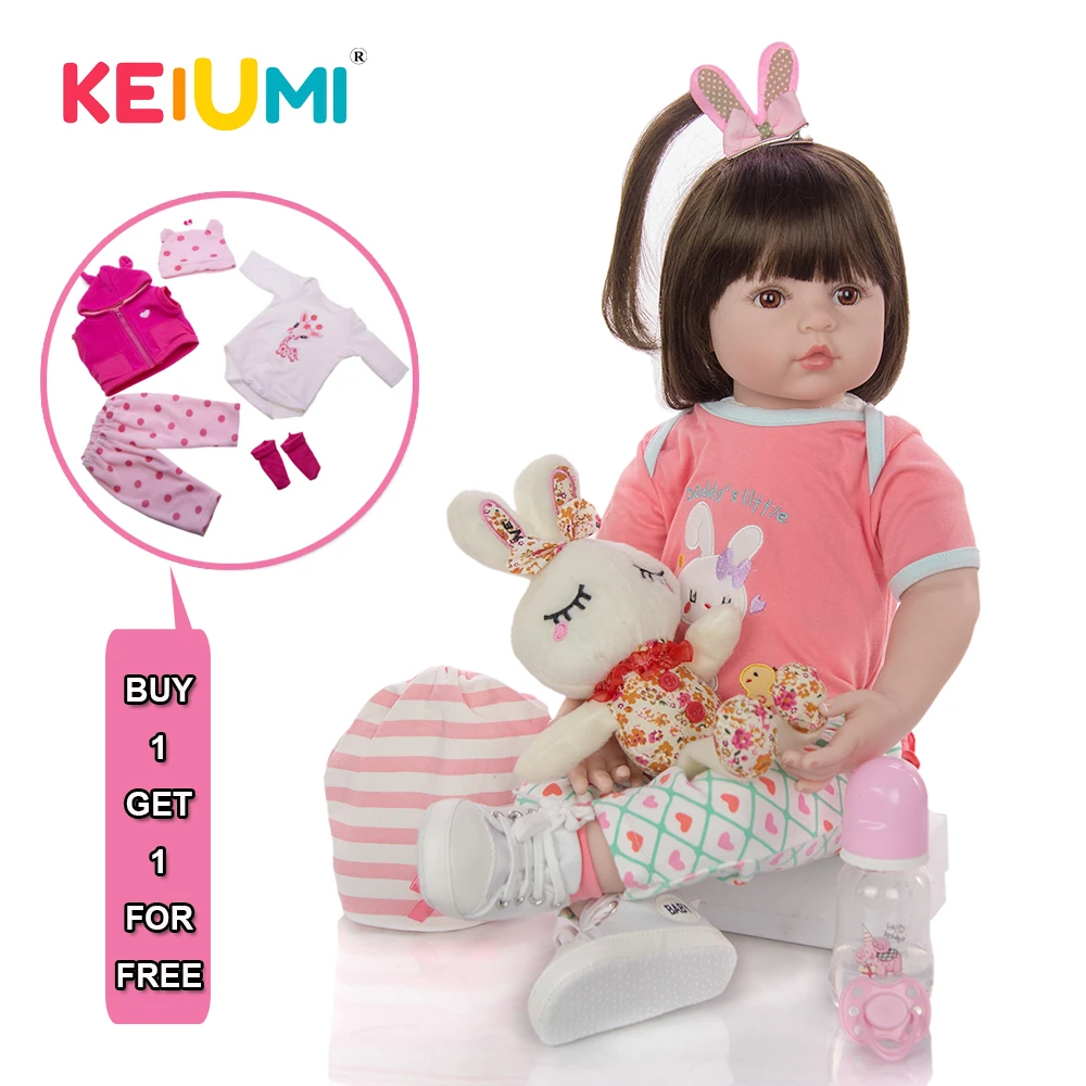 Мультяшные куклы Новорожденные KEIUMI 60 см реалистичные силиконовые виниловые