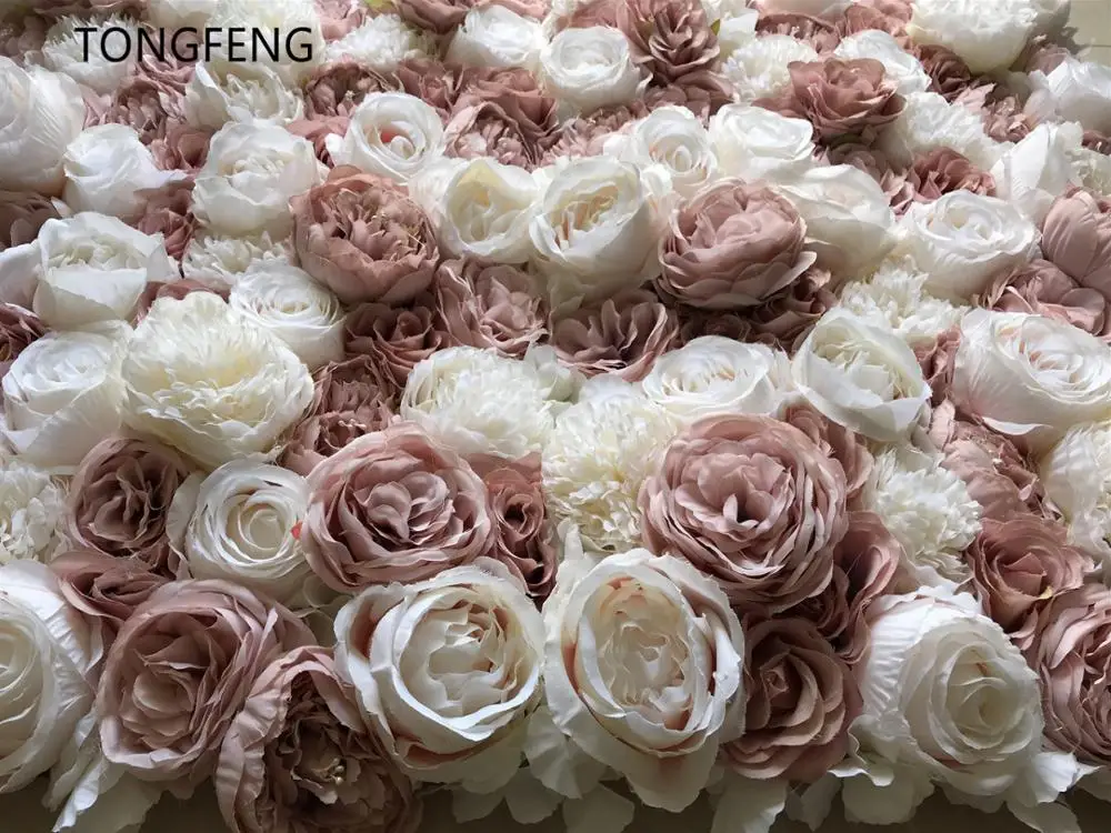 TONGFENG 10 шт./лот искусственный шелк Роза Пион 3D цветок стены свадебное оформление украшение цветок бегун украшение свадебной сцены