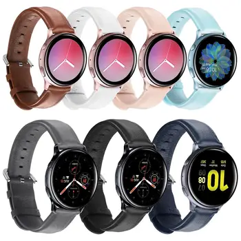 

Replacement Straps for Samsung Galaxy Watch Active2 Genuine Leather Bands Watchband Bracelet Graceful 20mm Large/Small