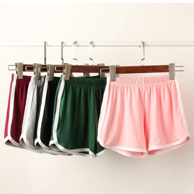 2020 New Summer Women Casual Shorts Casual Low Waist Straight Breathable Short Pants Button Solid Color Homewear spodenki