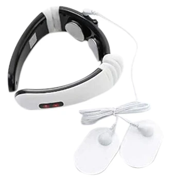 

USB Rechargeable Pulse Neck Massager Cervical Vertebra Heating Impulse Pain Relief Device Acupuncture Physiotherapy Tool