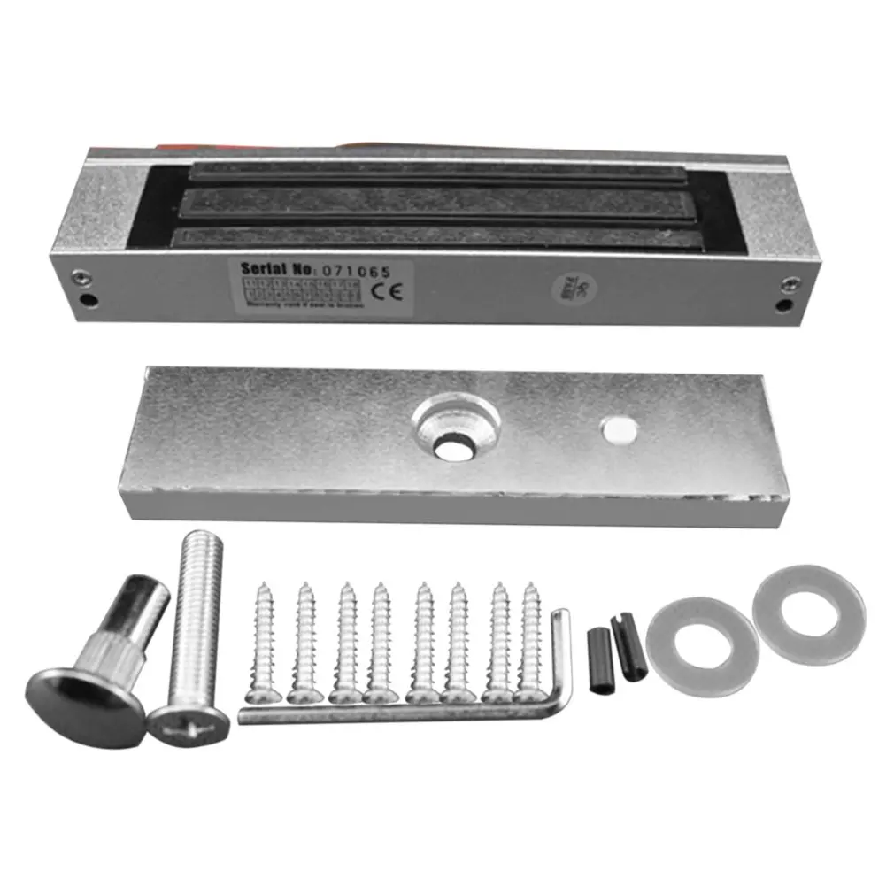 

Waterproof Holding Force Access Control Magnetic Lock Antirust Single Door Hanging Electromagnetic Lock 12V Aluminum Alloy