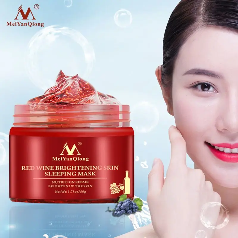 

Red Wine Essence Sleeping Facial Mask Whitening Nourishing Mask Moisturizing Nutrition repair Brighten up the skin Gel Night