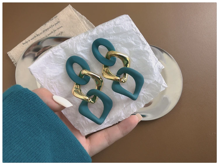 WYBU Super Beautiful Lake Blue Earrings Ins Popular Earrings for Women 2021 New Design Ear Drop Jewelry