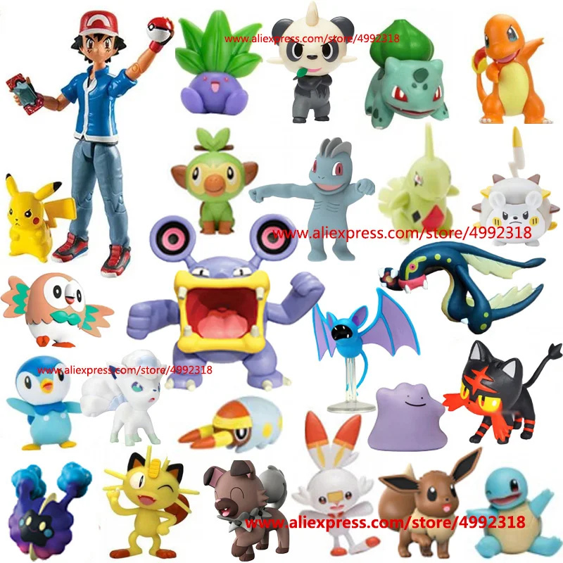 Аниме фигурки Меч Щит Lucario Zorua Machop Eelektross Totodile Cyndaquil Chikorita Yamper Tyranitar Pokemons | Игрушки и