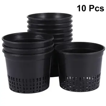 

10PCS Hydroponics Plastic Growing Cups Soilless Culture Basket Planting Baskets Water Grass Planting Pot for Home Balcony