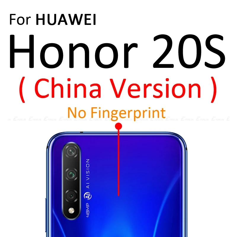 For Honor 20S China 3D углеродное волокно задняя крышка протектор экрана для HuaWei Honor 20S 10 mate 20 Lite Pro Наклейка защитная пленка не закаленное стекло - Цвет: For Honor 20S China
