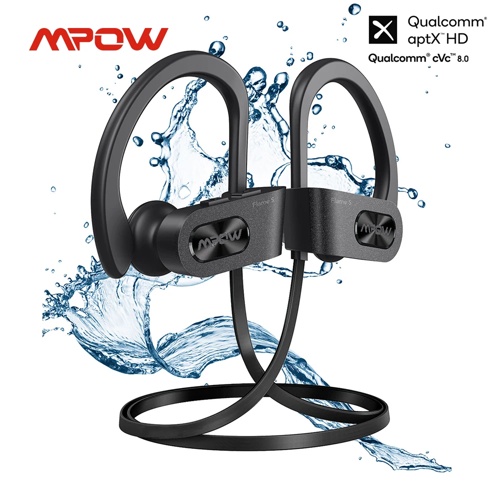 Беспроводные спортивные наушники Mpow Flame S Aptx HD Sound iPX7 с защитой от пота Bluetooth 5 0 ШПД