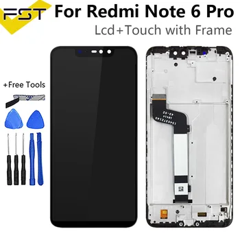 

For XiaoMi Redmi Note 6 Pro LCD Display and Touch Screen Assembly With Frame Spare Parts+Tools For Note 6Pro
