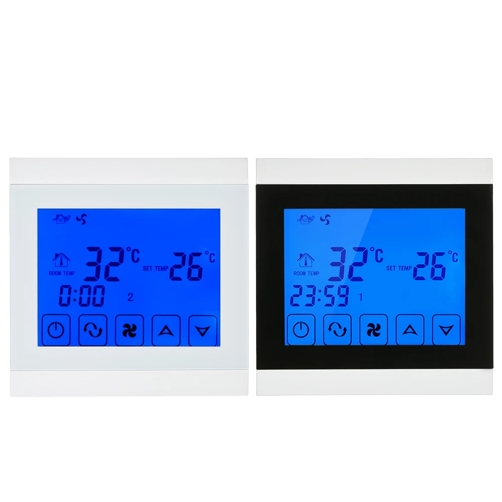 Promo  2-pipe Thermostat with LCD Touch Screen Air Conditioner Programmable Room Temperature Controller Ho