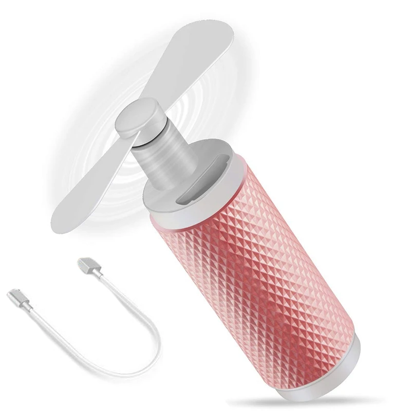 

Hand Held Fans Small Fan,Usb 2200Mah Rechargeable Battery,8-12 H Work Time, Travel Shopping/Football Cooling Fan For Women Pink