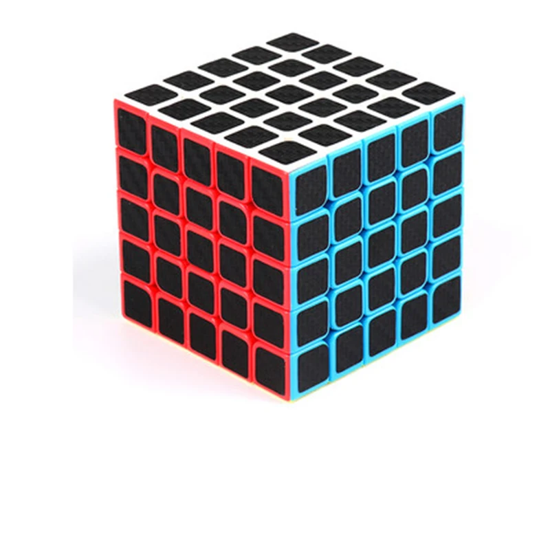Дизайн Рубикс Куб Гладкий углеродное волокно стикер Rubix крутые детские игрушки волшебные игрушки для детей/малышей - Цвет: 5X5