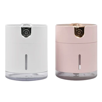 

2set Water Pattern Wireless Air Humidifier Ultrasonic USB Rechargeable Aroma Air Essential Oil Diffuser Pink & White