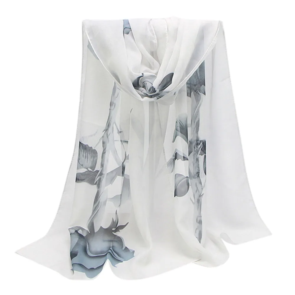 Модный Женский розовый длинный мягкий Шарф шифоновый пончо зимний для