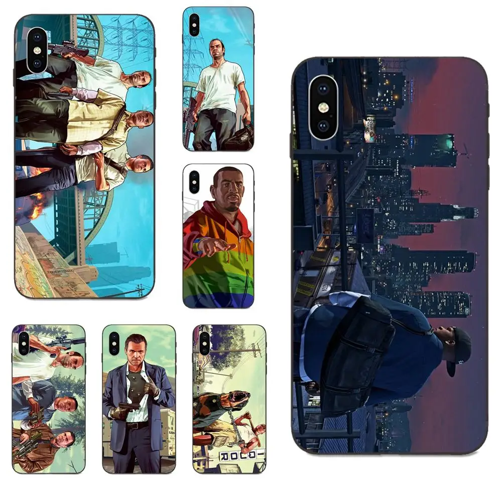 Розничная продажа авто Gta для Apple iPhone 4 4S 5 5S SE 6 6S 7 8 Plus X XS Max XR мягкий