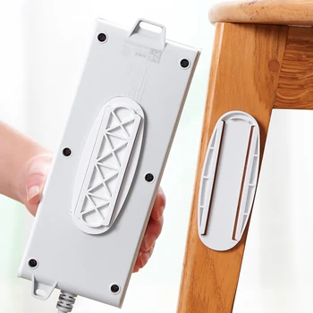 

Home Wall-mounted Sticker Punch-free Plug Fixer Home Self-Adhesive Socket Fixer Cable Wire Organizer Seamless Power Strip Holder