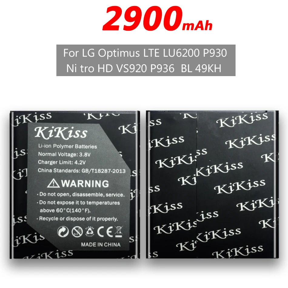 2900 мАч BL-49KH для LG Optimus LTE, LU6200, SU640, Nitro HD, P930 BL 49KH Мобильный телефон батарея большой емкости