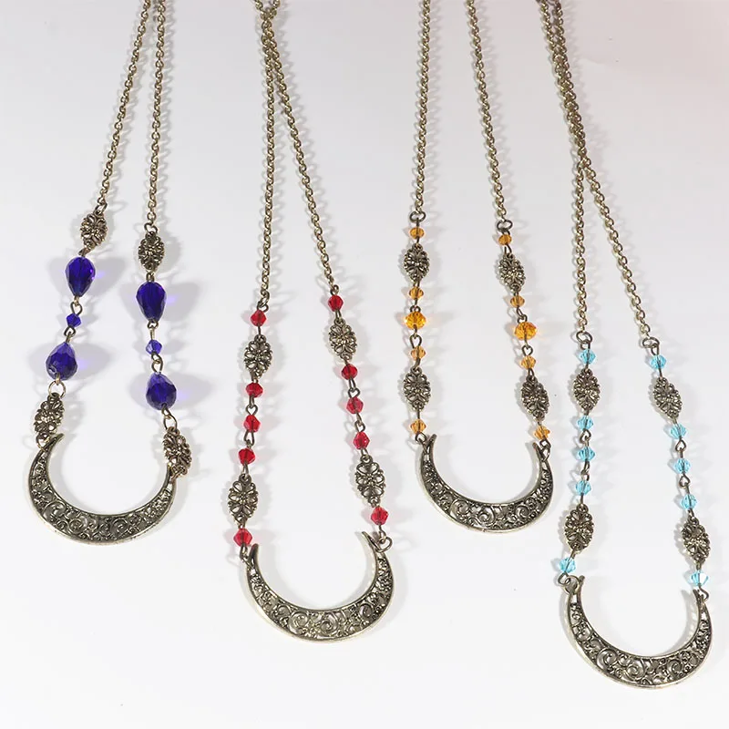 Vintage Moon Pattern Women Head Chain Beads Hair Jewelry Party Wedding Headband Crown Pince Cheveux Femme hair accessory jewelry accessories hair headdress bridal headwear hair band crown