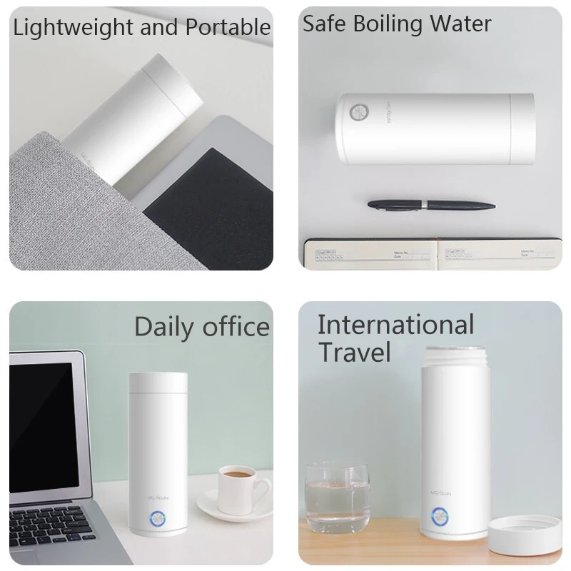 UGASUN Portable Electric Kettle Thermal Cup Coffee Travel Water Boiler Temperature Control Smart Water Kettle Thermos