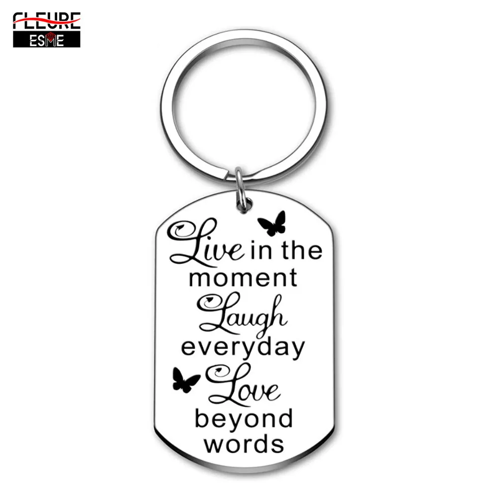 Подарок отцу матери ко Дню Святого Валентина Брелок положительное сообщение для