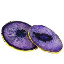 2 шт агатовый срез фиолетовый агатовый подстаканник декоративный поднос каменный поднос золотые края домашний рабочий стол украшение Драгоценный Камень Co