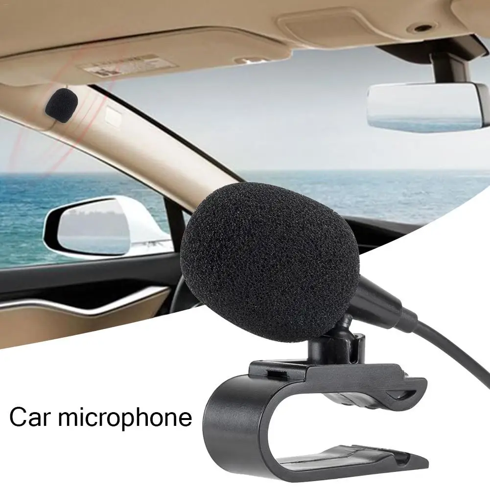 Auto Car External Microphone With 3.5mm 3M Bluetooth Audio Cable U-Shaped Clip For Radio Automatic DVD Player Accessories | Автомобили и