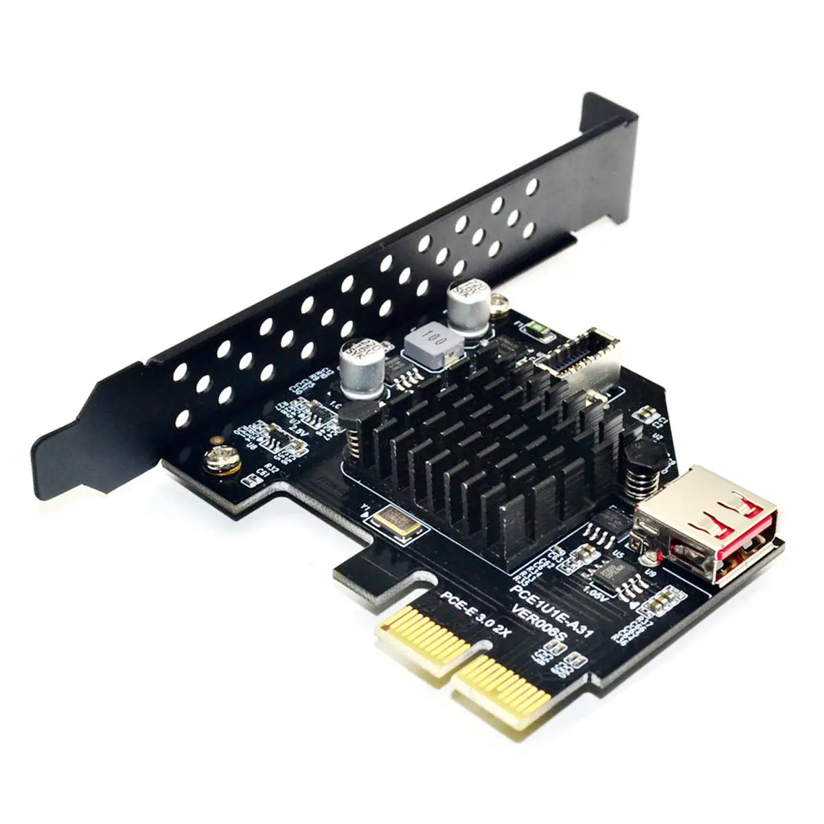 CY PCI E USB Adapter Converter USB 3.1 Front Panel Socket & USB 2.0 to PCI-E Express Card Adapter for Motherboard