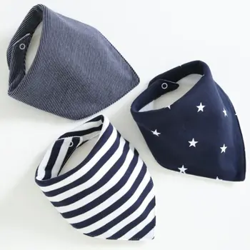 

Baby Infant Cotton Bib 3 Layer Waterproof Triangle Scarf Feeding Saliva Towel D08C