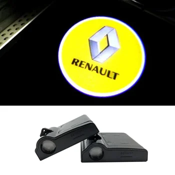 

For Renault Duster Laguna 2 Megane 3 Logan Clio Scenic Captur Laguna Fluence Car Door Welcome Projector Shadow Logo Light