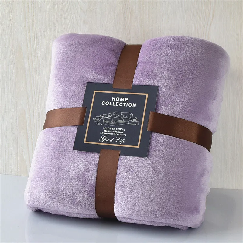 Домашний текстиль мягкое плотное одеяло из флиса, фланели для взрослых диван-кровать красный зеленый синий фланелевые одеяла - Цвет: blanket 011