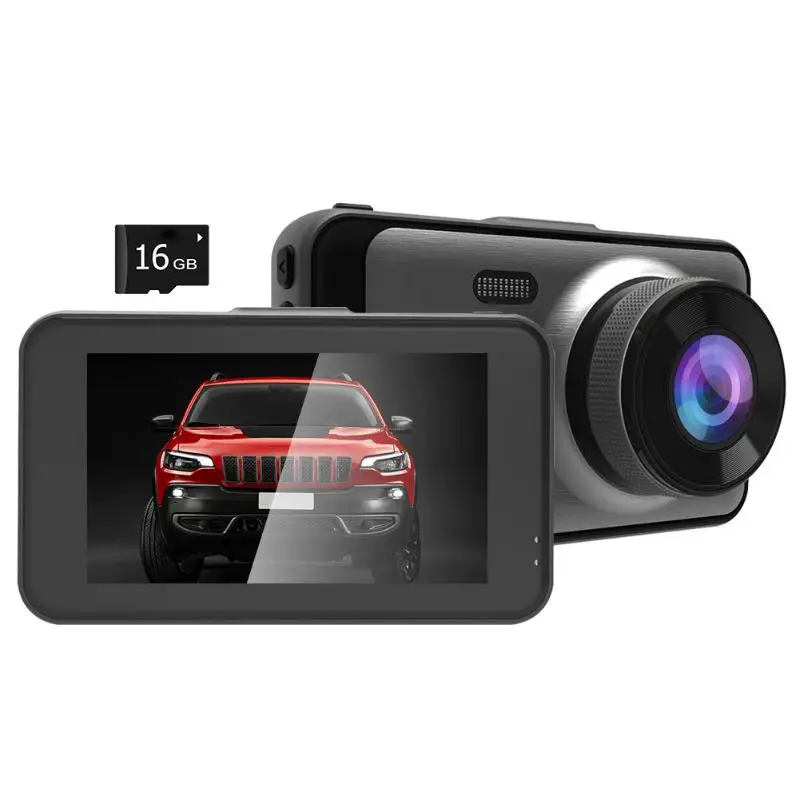 1080P Автомобильное зеркало заднего вида, Dashcam, отличное мастерство и долговечность, HD ночное видение с камерой заднего вида, автомобильная электроника - Название цвета: with 16GB TF