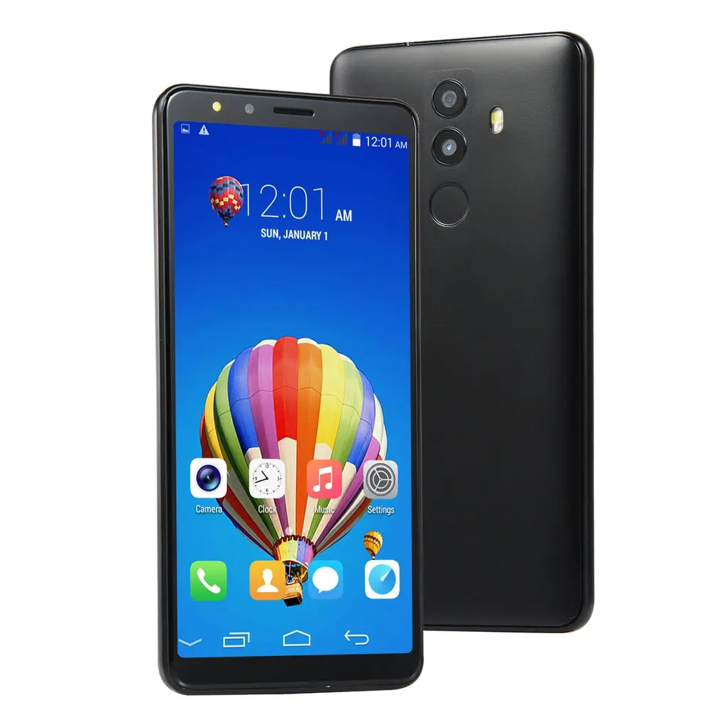 4G смартфон 5,72 дюймов Android четырехъядерный двойной Sim глобальная версия связи мобильный телефон машина отпечатков пальцев Смартфон - Цвет: black