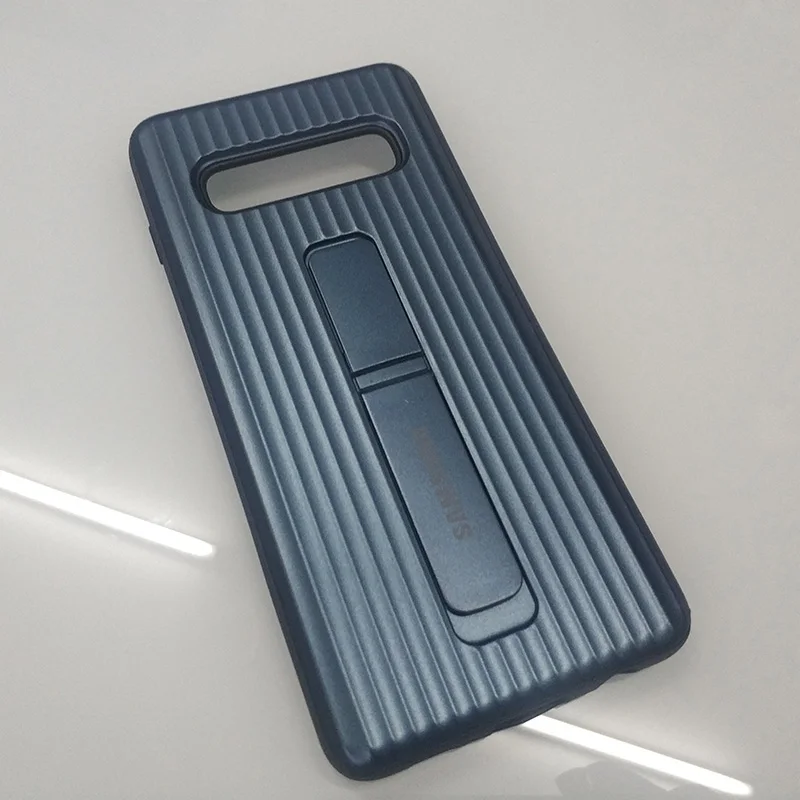 Blue Чехол для samsung Galaxy S10 plus, стоячий чехол для телефона, ударопрочный чехол для samsung Galaxy S10+ S10 Plus S10plus - Цвет: Blue