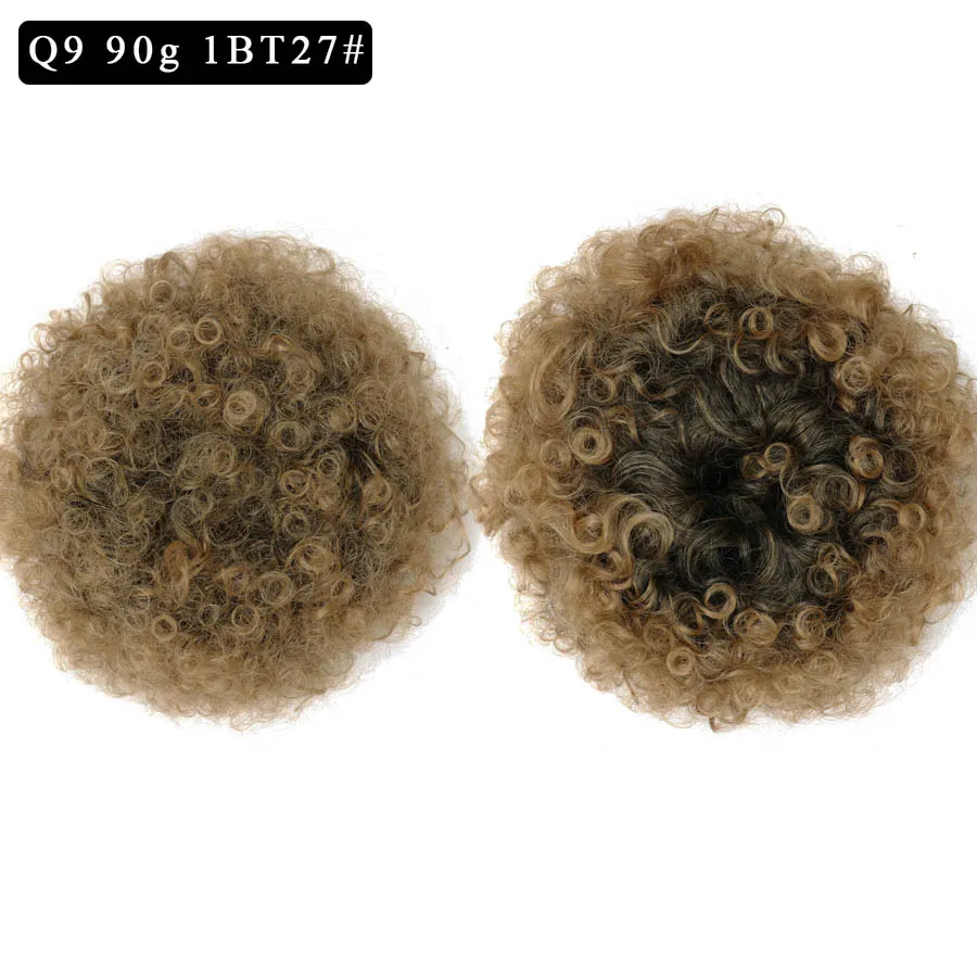 

ValenWigs Afro Bun Short Synthetic Puff Hair Bun Chignon Hairpiece Drawstring Ponytail Kinky Curly Updo Clip Hair Extensions